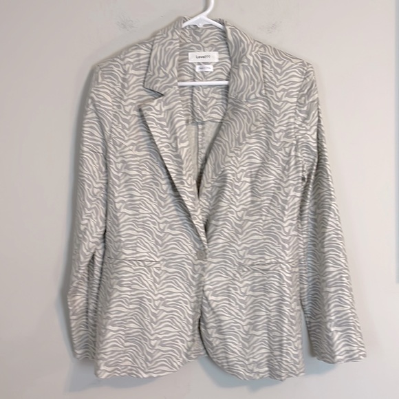 Level 99 Jackets & Blazers - Level 99 one button zebra print blazer jacket size medium